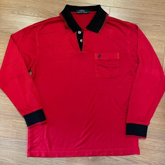 Vintage US Open Polo Team Club Red Long Sleeve Shirt - M - Picture 4 of 8